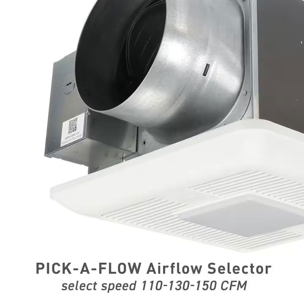 FV-1115VKL2 - WhisperGreen Select Ventilation Fan with Light - 0.8 Sones -  110-130-150 CFM