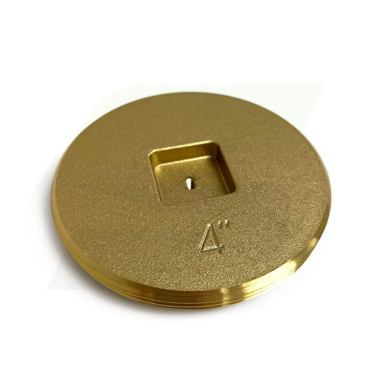 1857-T - Brass Countersunk Tapped Southern Code Cleanout Plug - 4"