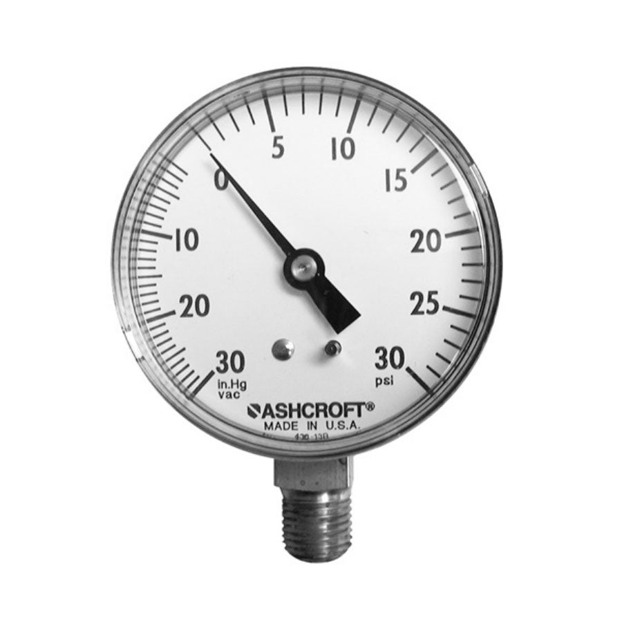 1422 - 2-1/2" Compound & Vacuum Gauge - 30" Vacuum - 30 PSI
