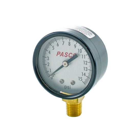 1738-A - 2-1/2" Pressure Gauge - 1/4" MPT - 15 PSI