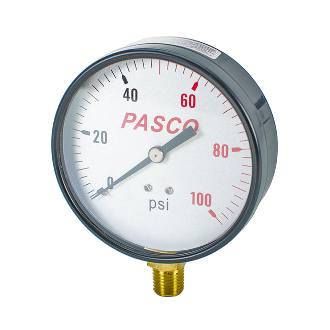 3-1/2" Pressure Gauge, 1/4" MPT - 100 PSI