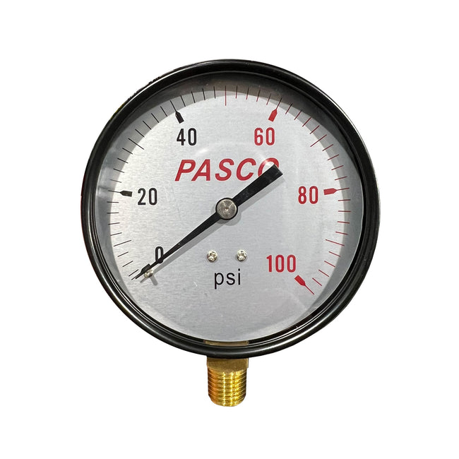 3-1/2" Pressure Gauge, 1/4" MPT - 100 PSI