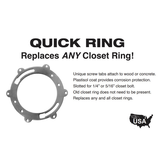21013 - Quick Ring Metal Closet Flange Repair Ring