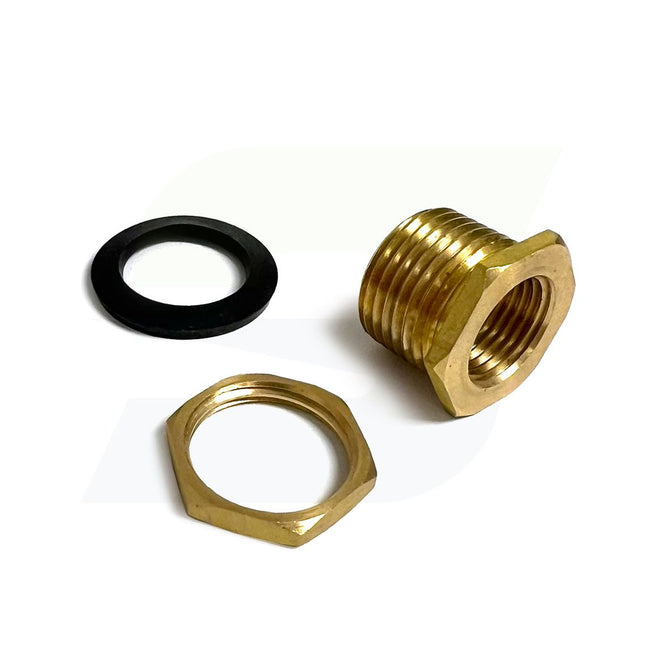 2145 - Brass Hose to Pipe Adapter - Evaporative Cooler Drain - 3/4" MHT x 1/2" FPT