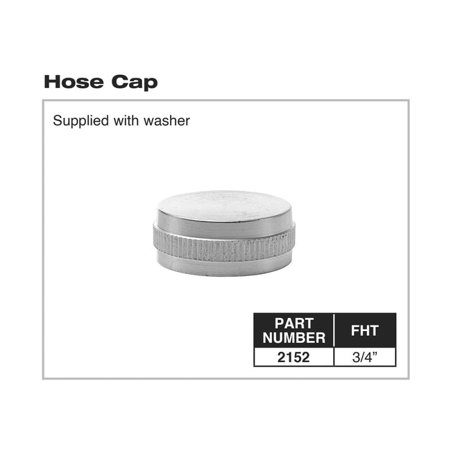 2152 - Brass Hose to Pipe Adapter - Hose Cap - 3/4" FHT