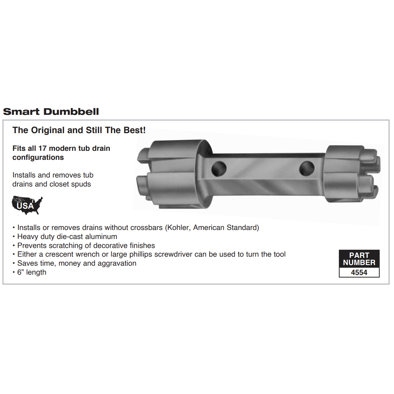 Pasco Smart Dumbell Drain Removal Tool | Model 4554 – SupplyStop.com
