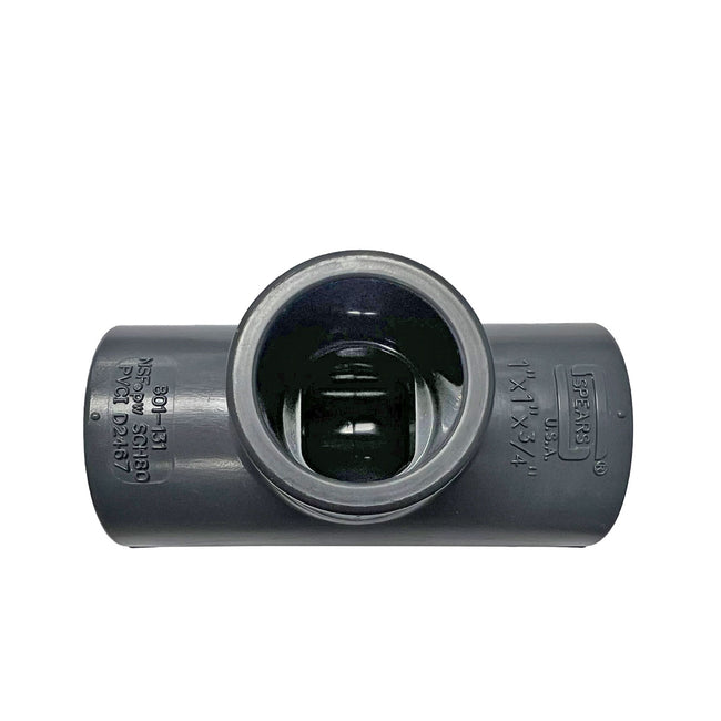 801-131 - 1" x 1" x 3/4" PVC Schedule 80 Reducing Tee