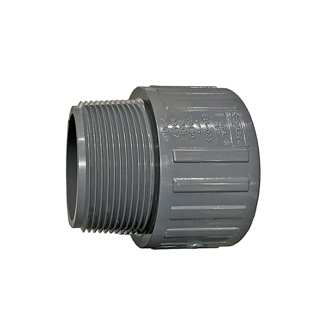 836-025 - PVC Pipe Fitting, Adapter, Schedule 80, 2-1/2" Socket x NPT Male
