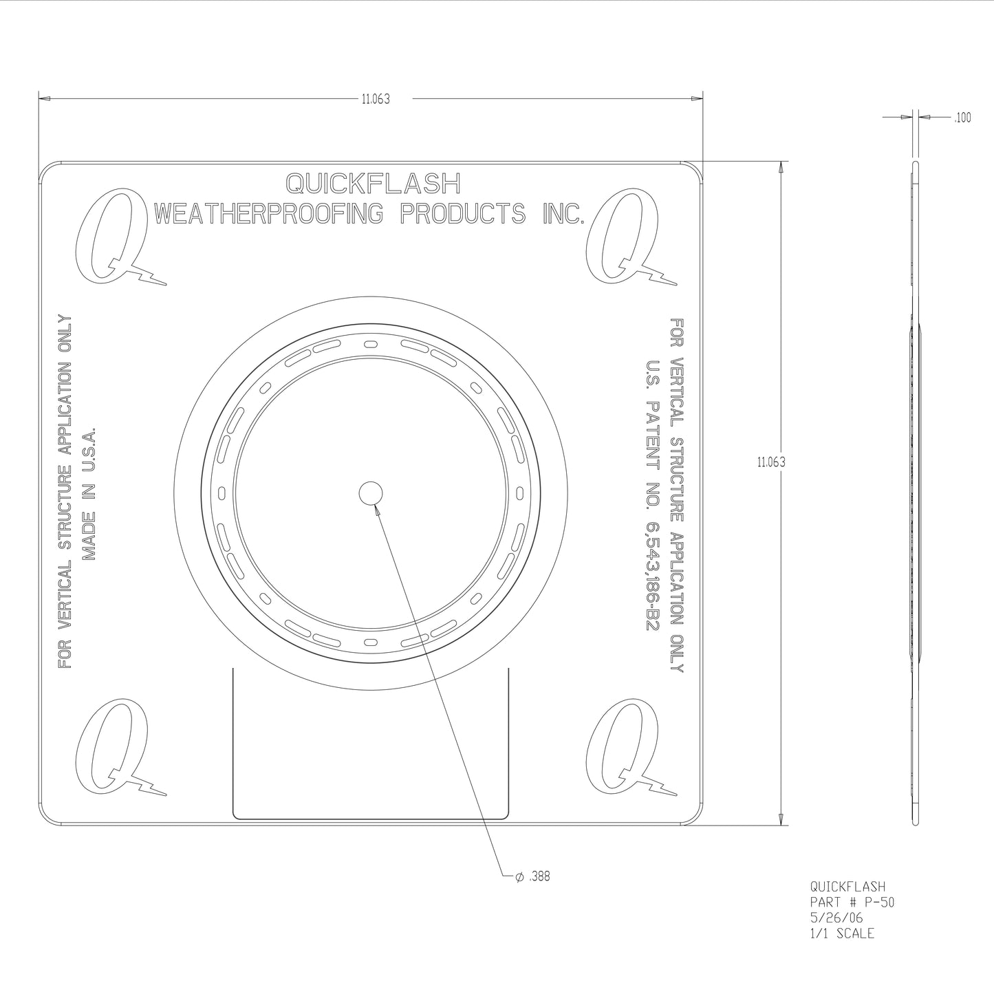 P-50 - Plumbing, Gas & HVAC Flashing Panel