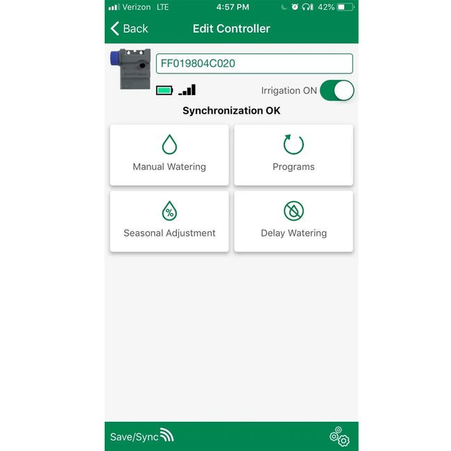 TBOS-BT2LT - Two Station Bluetooth Battery-Operated Irrigation Controller