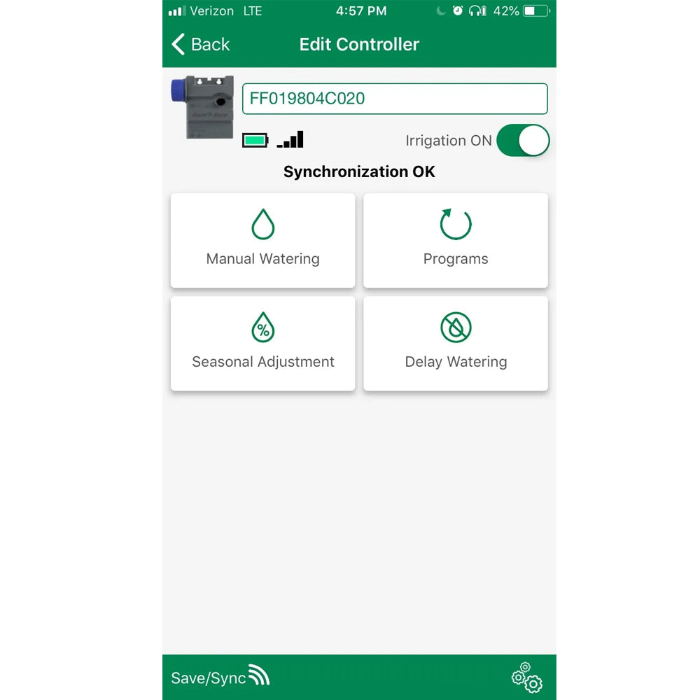 TBOS-BT1LT - One Station Bluetooth Battery-Operated Irrigation Controller
