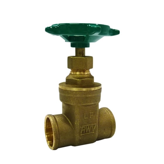 Red-White Valve 268AB - Lead Free Brass Gate, SWT x SWT, 1"