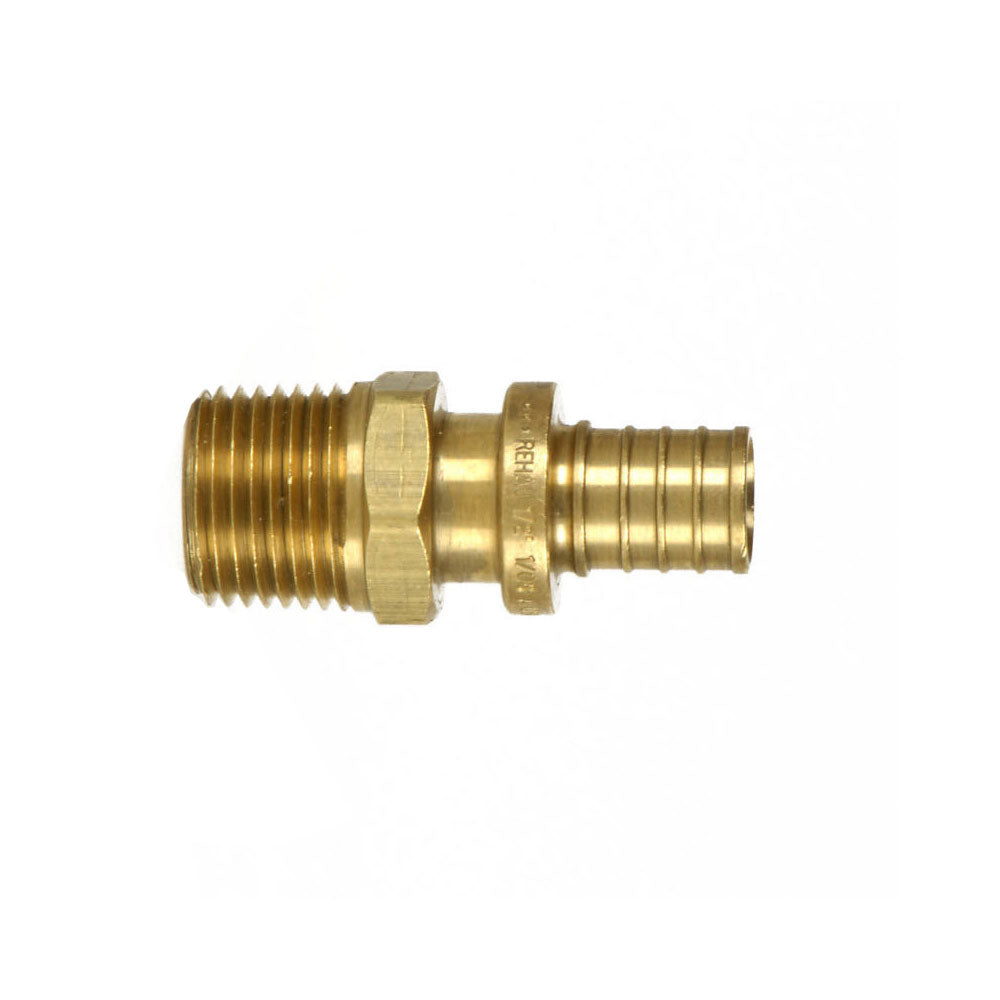260437-101 - Brass 1" F2080 PEX x 1" MPT or 3/4" Sweat Copper Adapter
