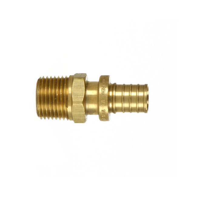 260437-101 - Brass 1" F2080 PEX x 1" MPT or 3/4" Sweat Copper Adapter