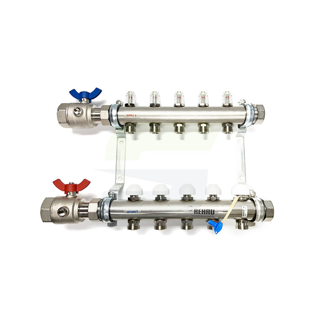 343376-001 - PRO-BALANCE 1-1/4" Stainless Steel Manifold With Gauges - 5 Outlet