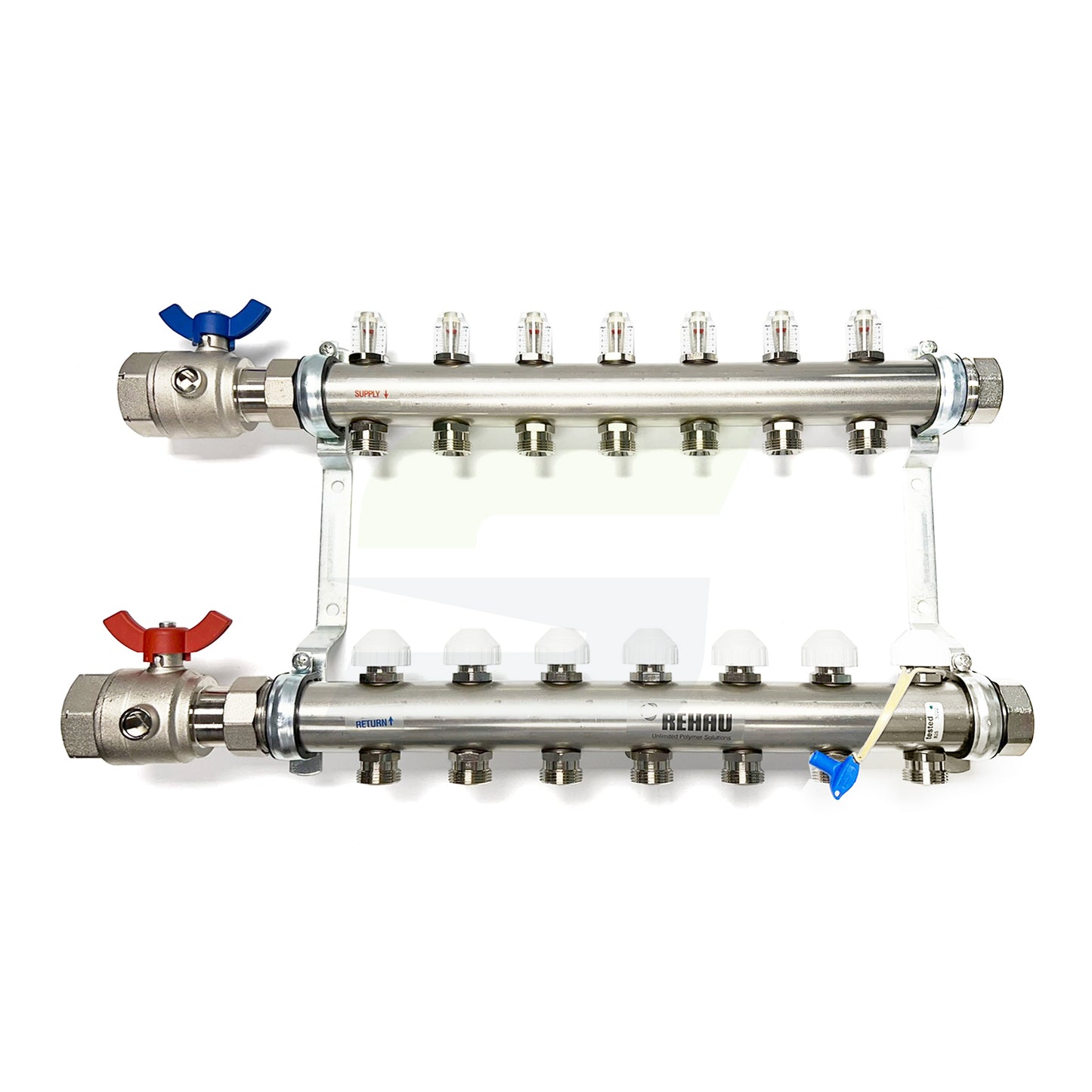 343378-001 - PRO-BALANCE 1-1/4" Stainless Steel Manifold With Gauges - 7 Outlet