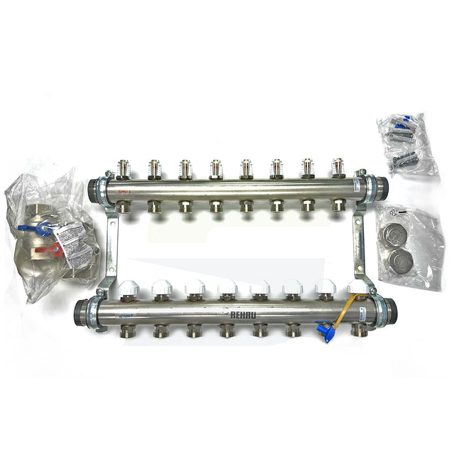 343379-001 - PRO-BALANCE 1-1/4" Stainless Steel Manifold With Gauges - 8 Outlet