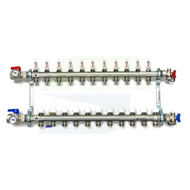 381111-001 - PRO-BALANCE 1" Stainless Steel Manifold With Gauges (station 11)