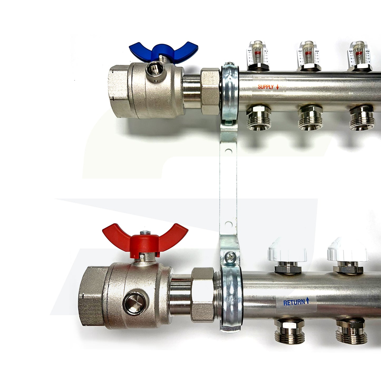 343379-001 - PRO-BALANCE 1-1/4" Stainless Steel Manifold With Gauges - 8 Outlet