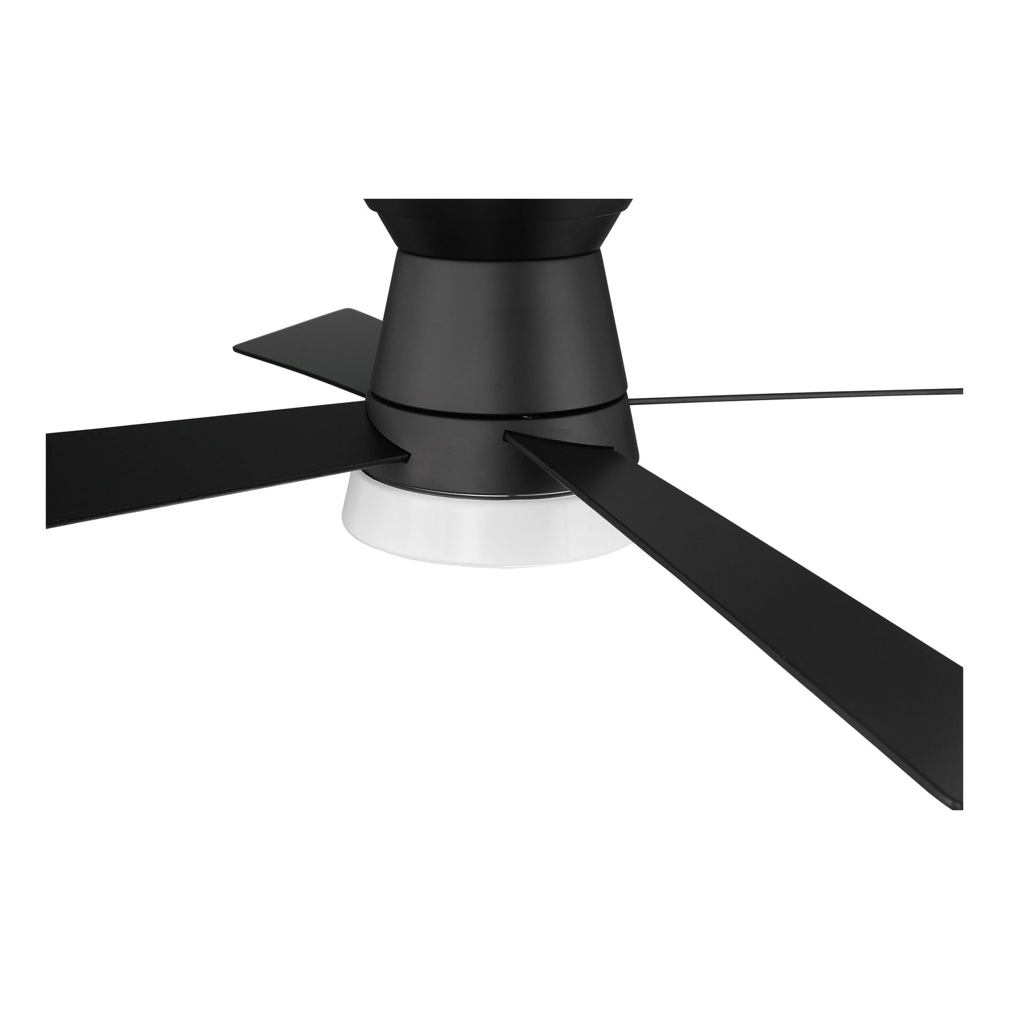 REV52FB4 - Revello 52" 4 Blade Ceiling Fan with Light Kit - Remote & Wall Control - Flat Black