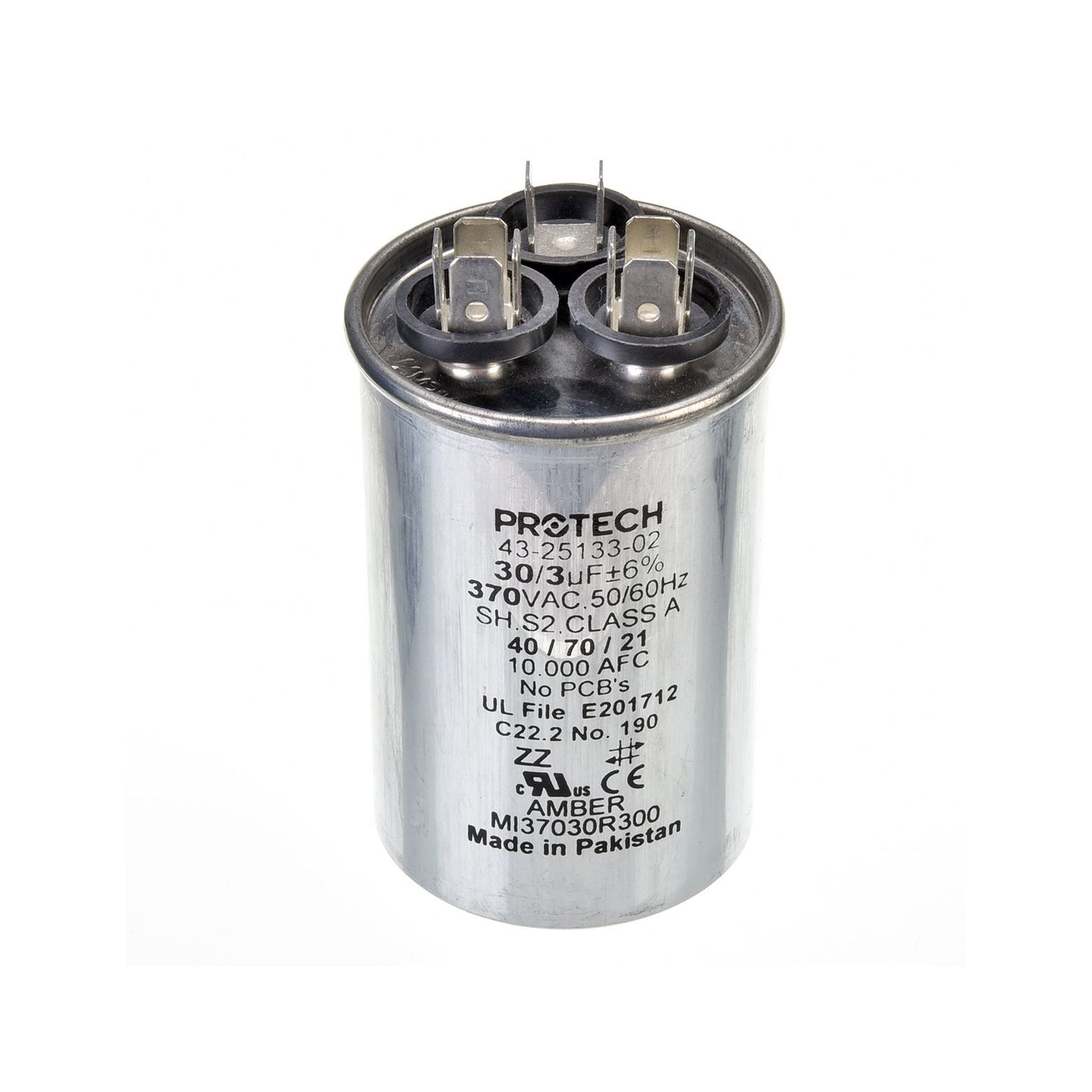 43-25133-02 - Dual Round Capacitor - 30/3 UF - 370V