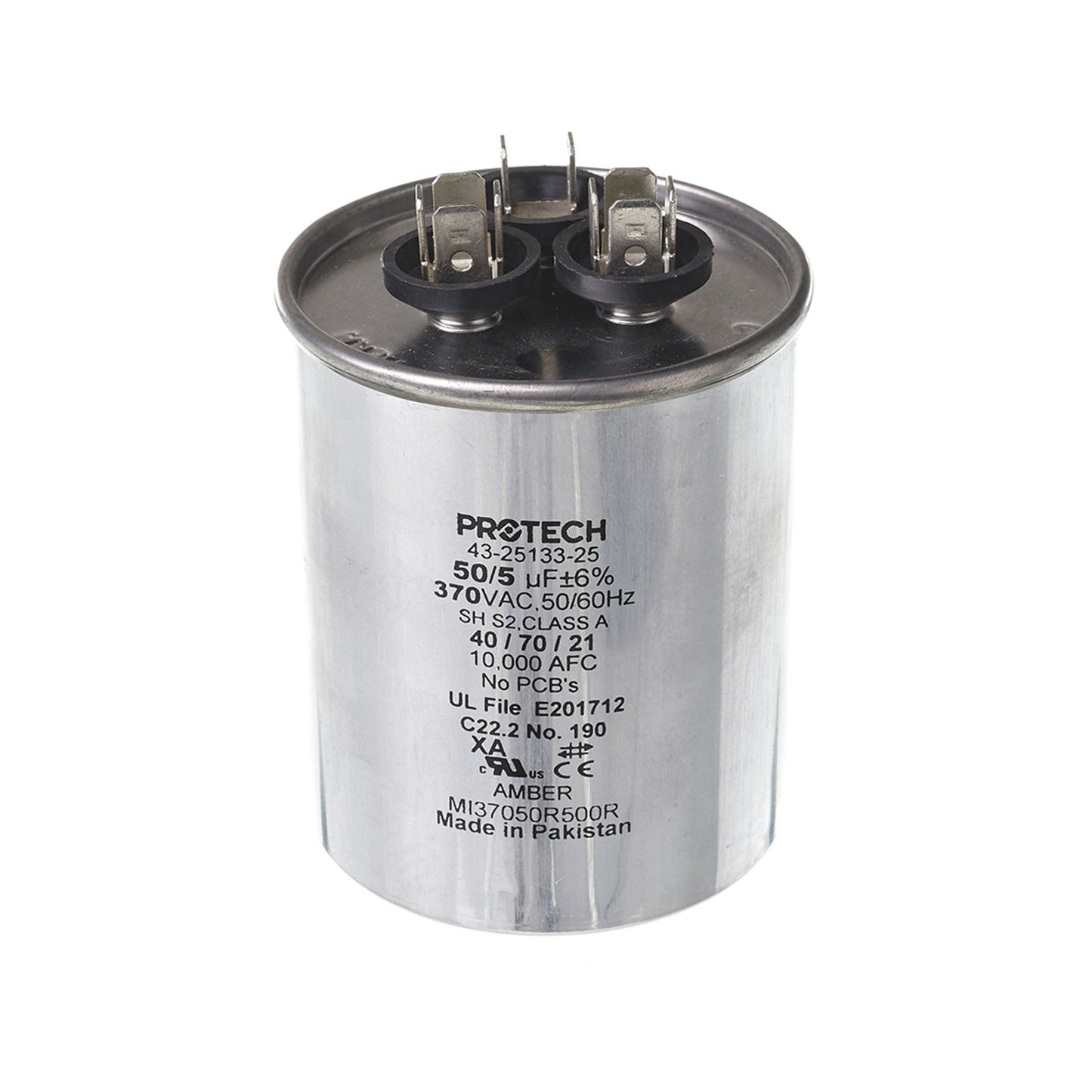 43-25133-25 - Dual Round Capacitor - 50/5 UF - 370V