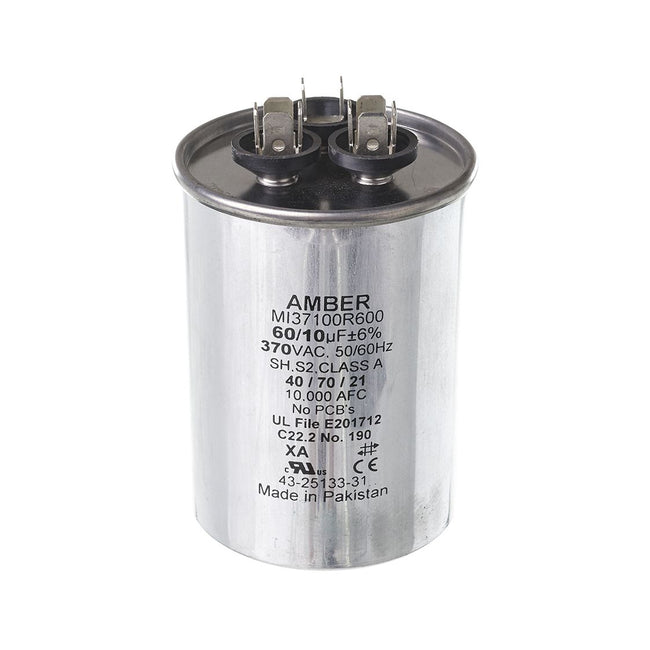 43-25133-31 - Dual Round Capacitor - 60/10 UF - 370V
