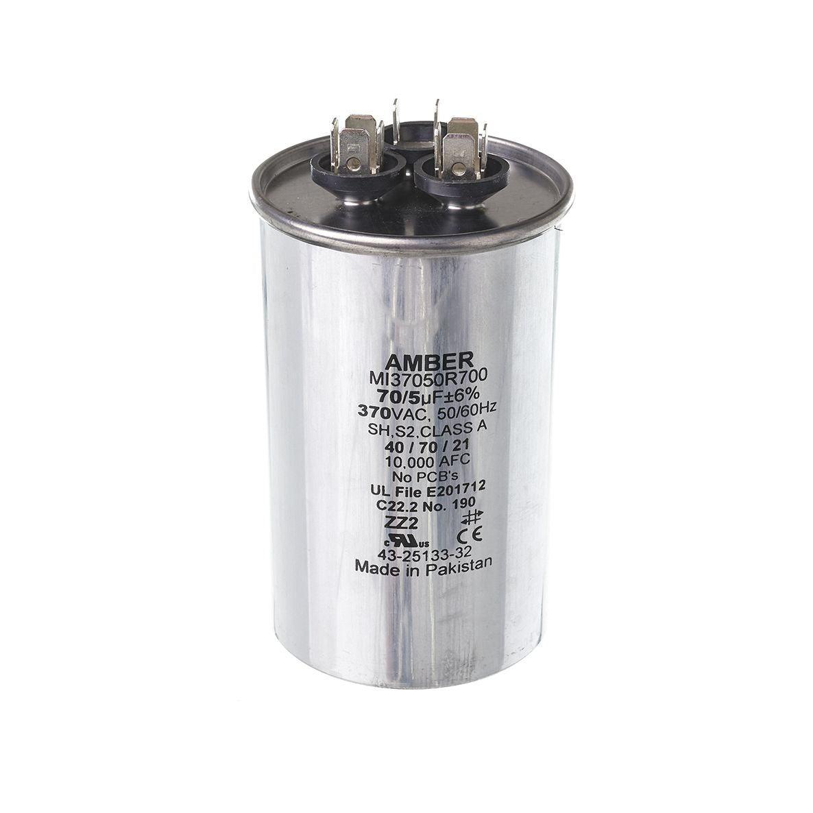 43-25133-32 - Dual Round Capacitor - 70/5 UF - 370V