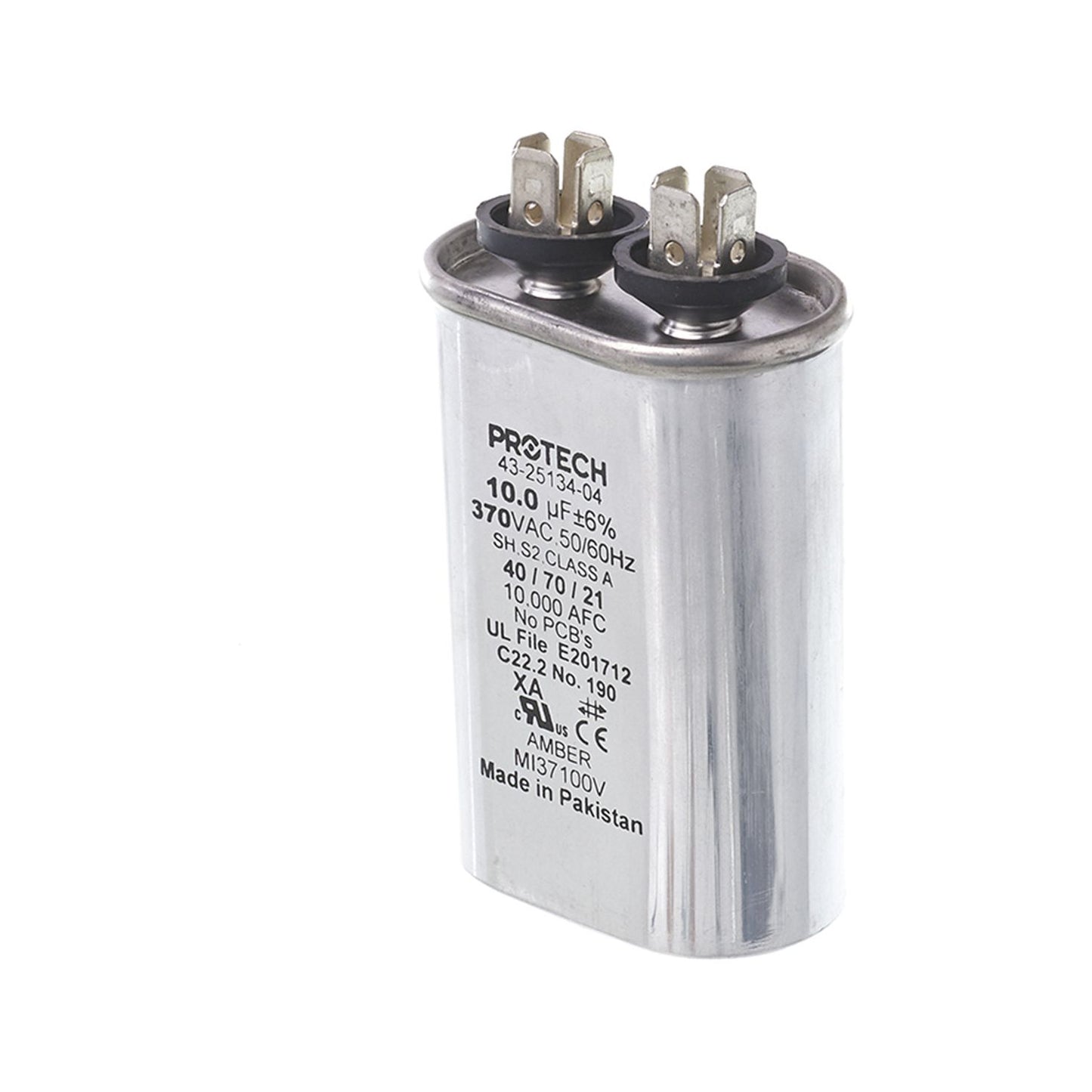 43-25134-04 - Single Oval Capacitor - 10 UF - 370V