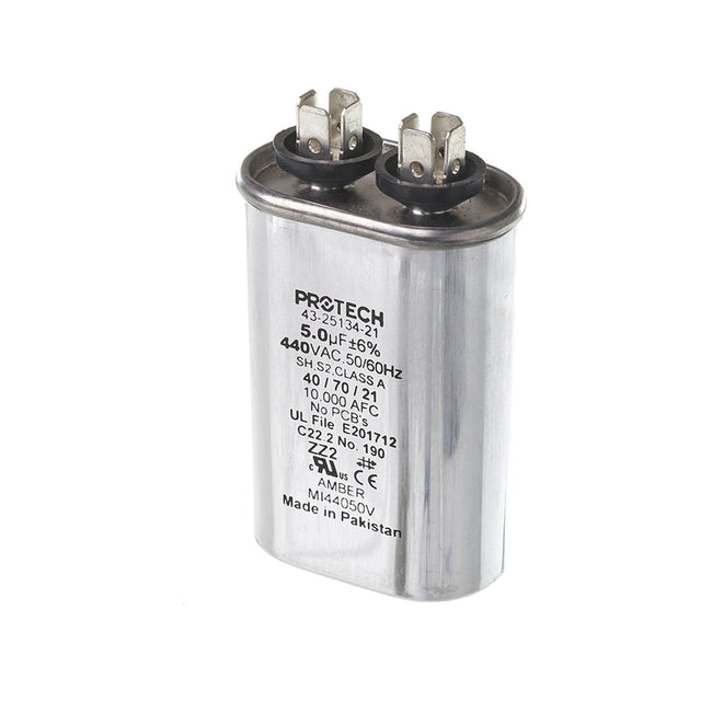 43-25134-21 - Single Oval Capacitor - 5 UF - 440V