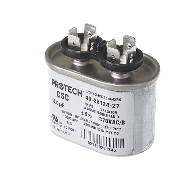 43-25134-27 - Single Oval Capacitor - 4 UF - 370V