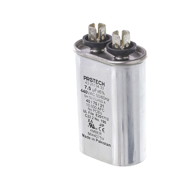 43-25134-33 - Single Oval Capacitor - 7.5 UF - 440V