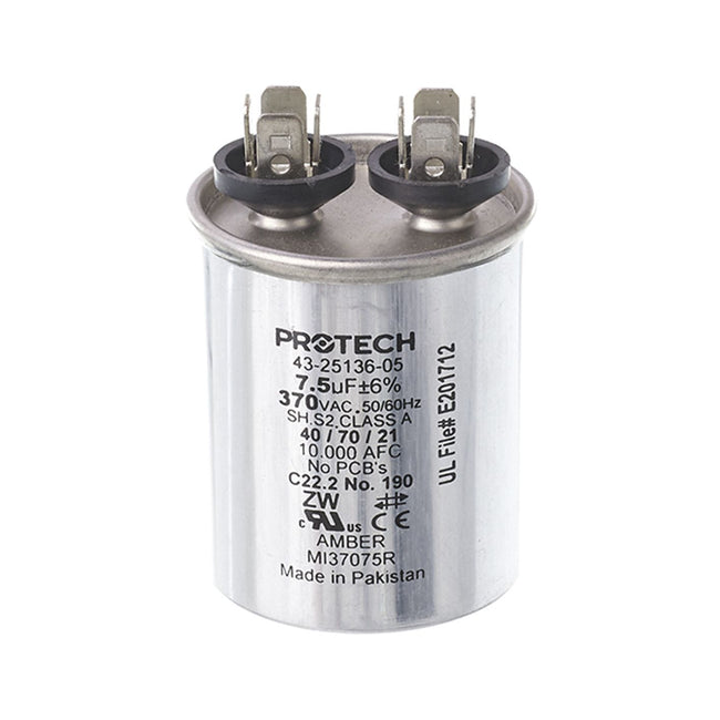 43-25136-05 - Single Round Capacitor - 7.5 UF - 370V
