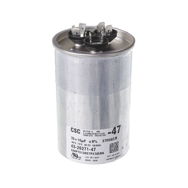 43-26271-47 - Dual Round Capacitor - 70/10 - 370V