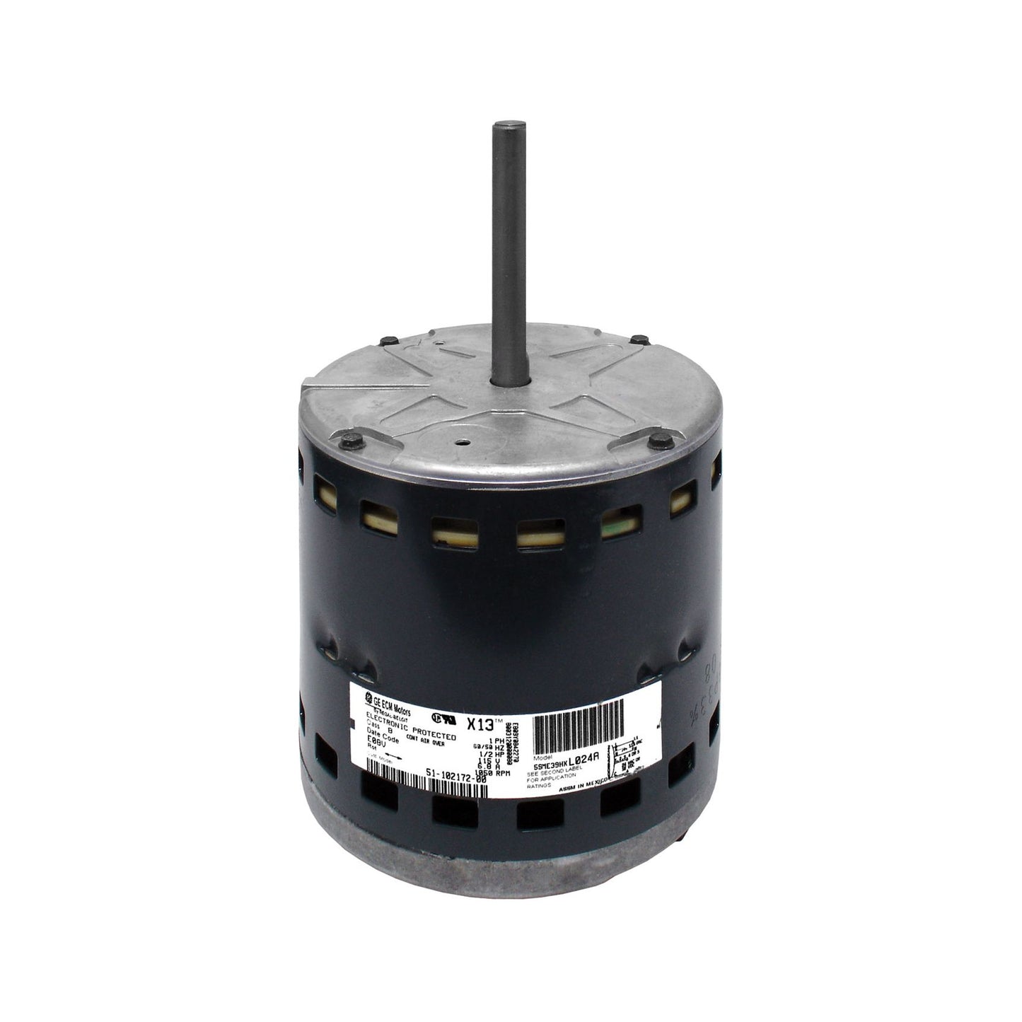 51-102172-07 - X-13 Endura Pro 1/2 HP Blower Motor - 1 Phase - Variable Speed - 120V