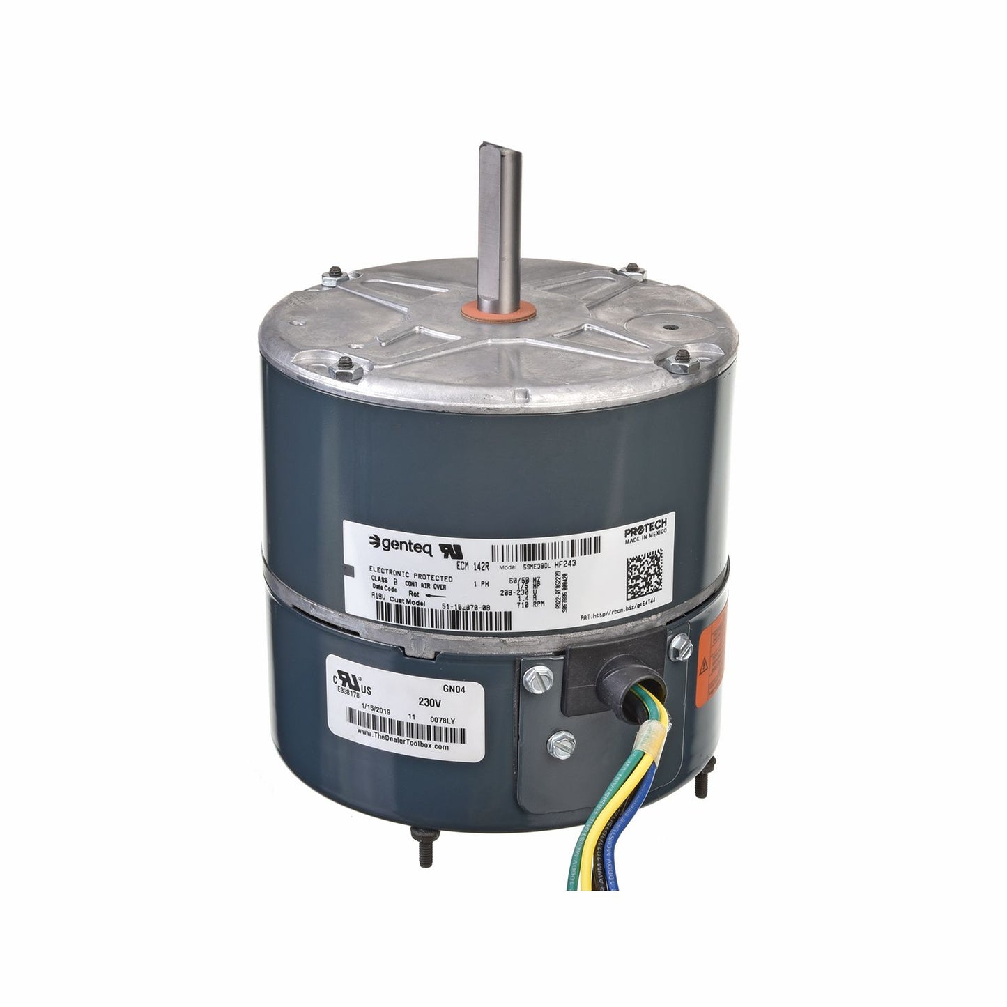 51-102870-08 - 1/5 HP Not Programmable Condenser Motor - 1 Phase - Variable Speed - 230V