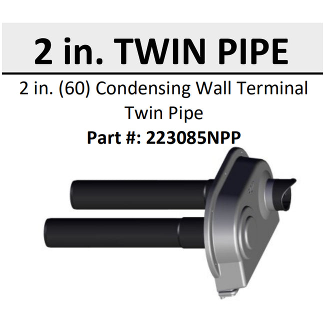 223085NPP - 2" Twin Pipe Condensing Water Heater Wall Termination Kit