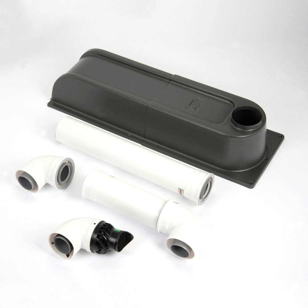 224047PP- Condensing Horizontal Vent Termination - 3x5 Concentric Raised Horizontal Snorkel Kit