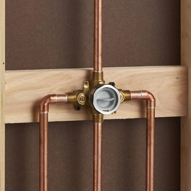 RU101 - Flash Shower Rough-in Valve with Universal Inlets and Outlets