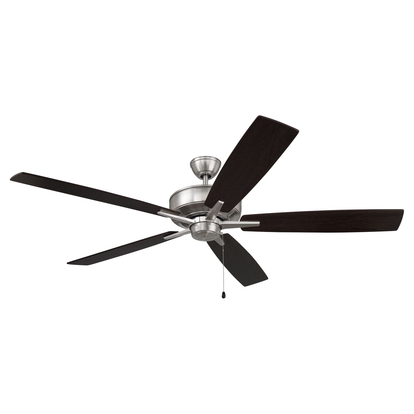 S60BNK5-60DWGWN - Super Pro 60" 5 Blade Ceiling Fan - Pull Chain - Brushed Polished Nickel