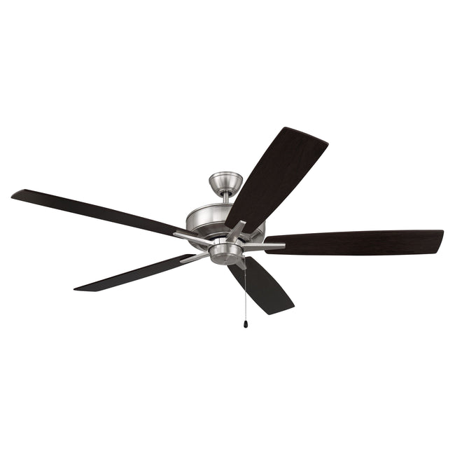 S60BNK5-60DWGWN - Super Pro 60" 5 Blade Ceiling Fan - Pull Chain - Brushed Polished Nickel
