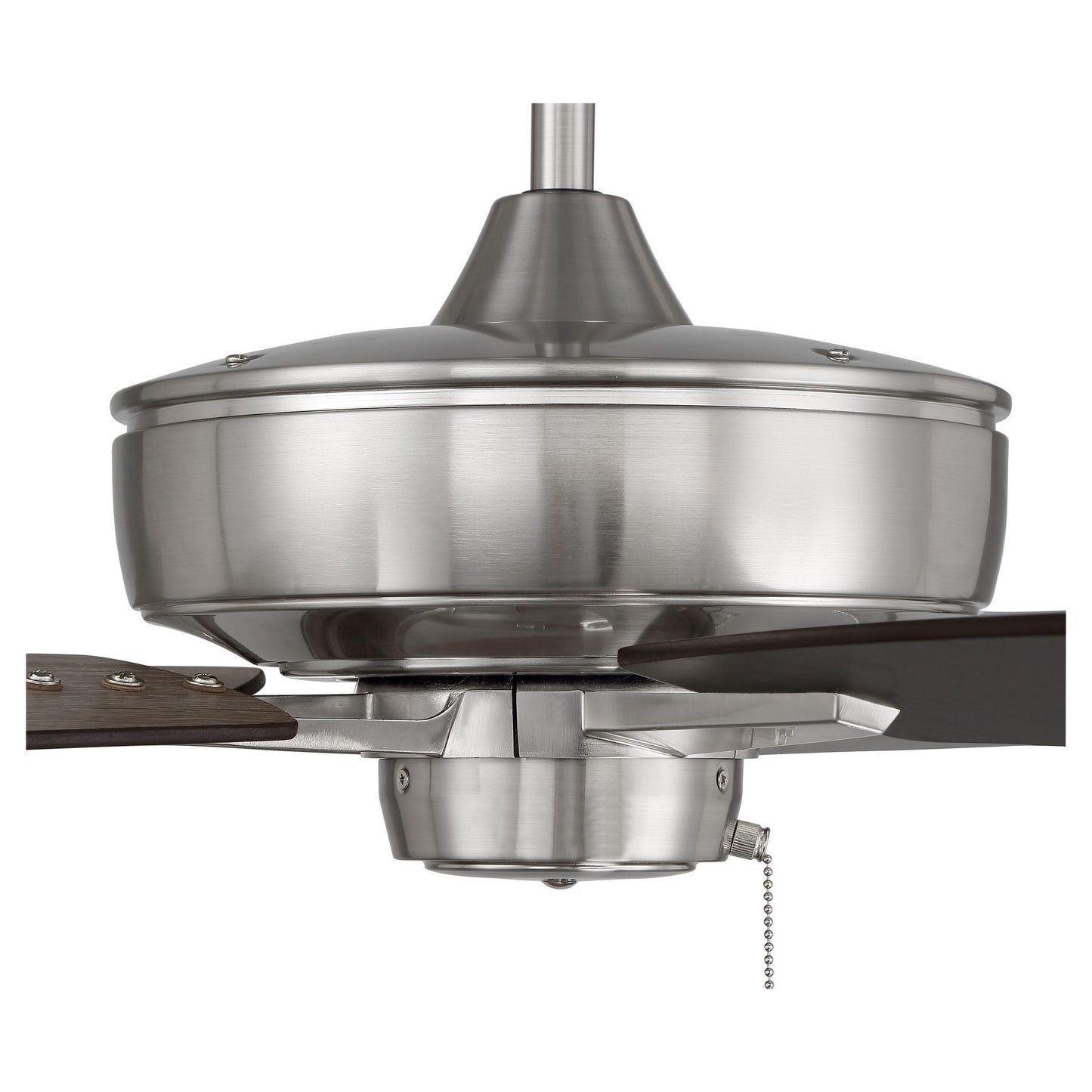 S60BNK5-60DWGWN - Super Pro 60" 5 Blade Ceiling Fan - Pull Chain - Brushed Polished Nickel