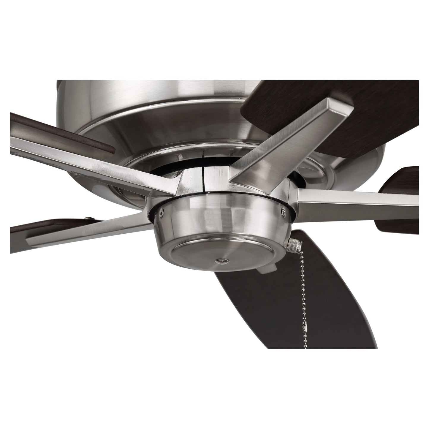 S60BNK5-60DWGWN - Super Pro 60" 5 Blade Ceiling Fan - Pull Chain - Brushed Polished Nickel