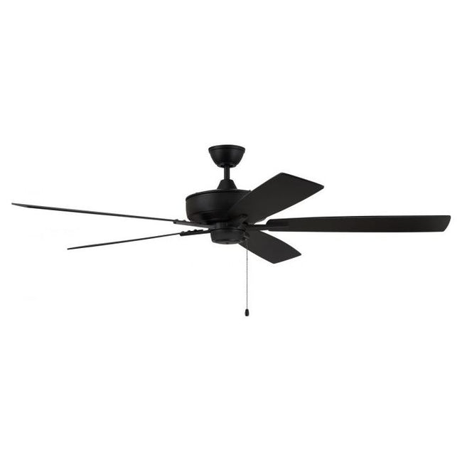 S60FB5-60FBGW - Super Pro 60" 5 Blade Ceiling Fan - Pull Chain - Flat Black