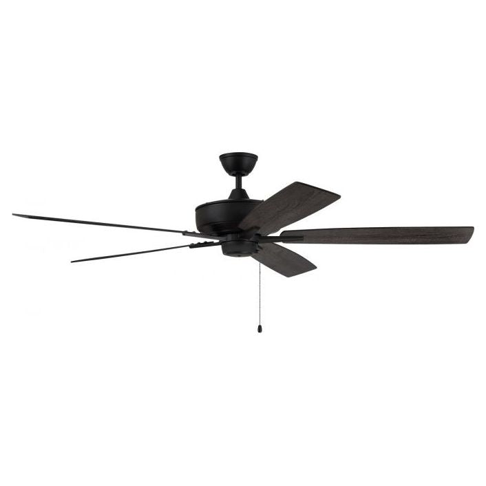 S60FB5-60FBGW - Super Pro 60" 5 Blade Ceiling Fan - Pull Chain - Flat Black