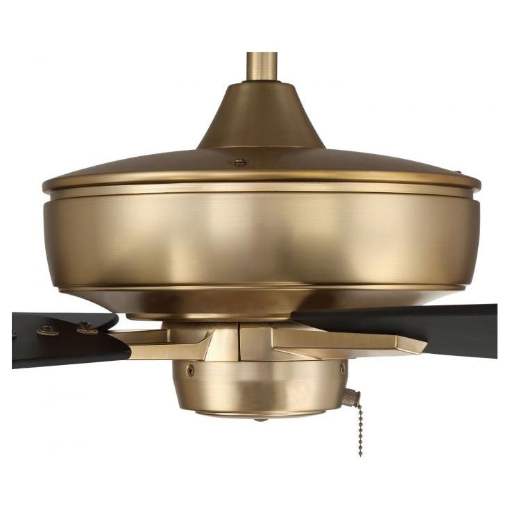 S60SB5-60BWNFB - Super Pro 60" 5 Blade Ceiling Fan - Pull Chain - Satin Brass