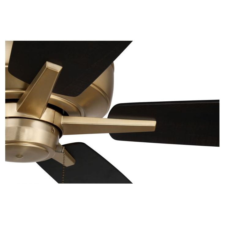 S60SB5-60BWNFB - Super Pro 60" 5 Blade Ceiling Fan - Pull Chain - Satin Brass