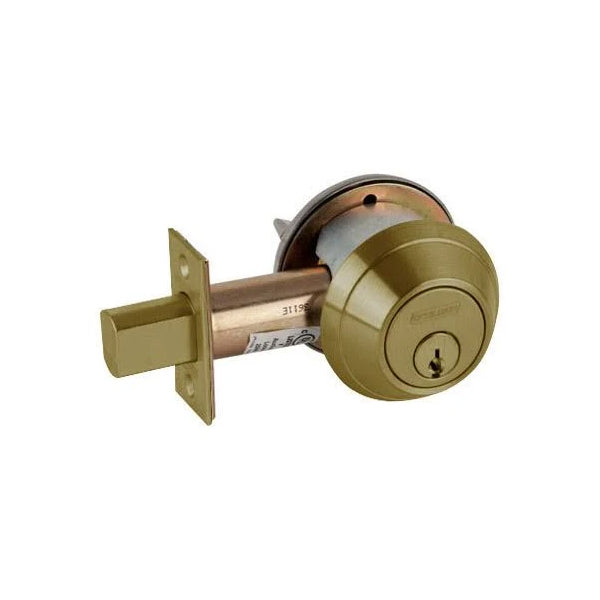 B660P609 - Grade 1 Single Cylinder Deadbolt C Keyway - Antique Brass