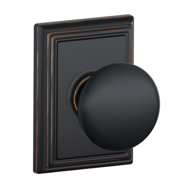 F10PLY716ADD - Plymouth Knob with Addison Rose - Passage