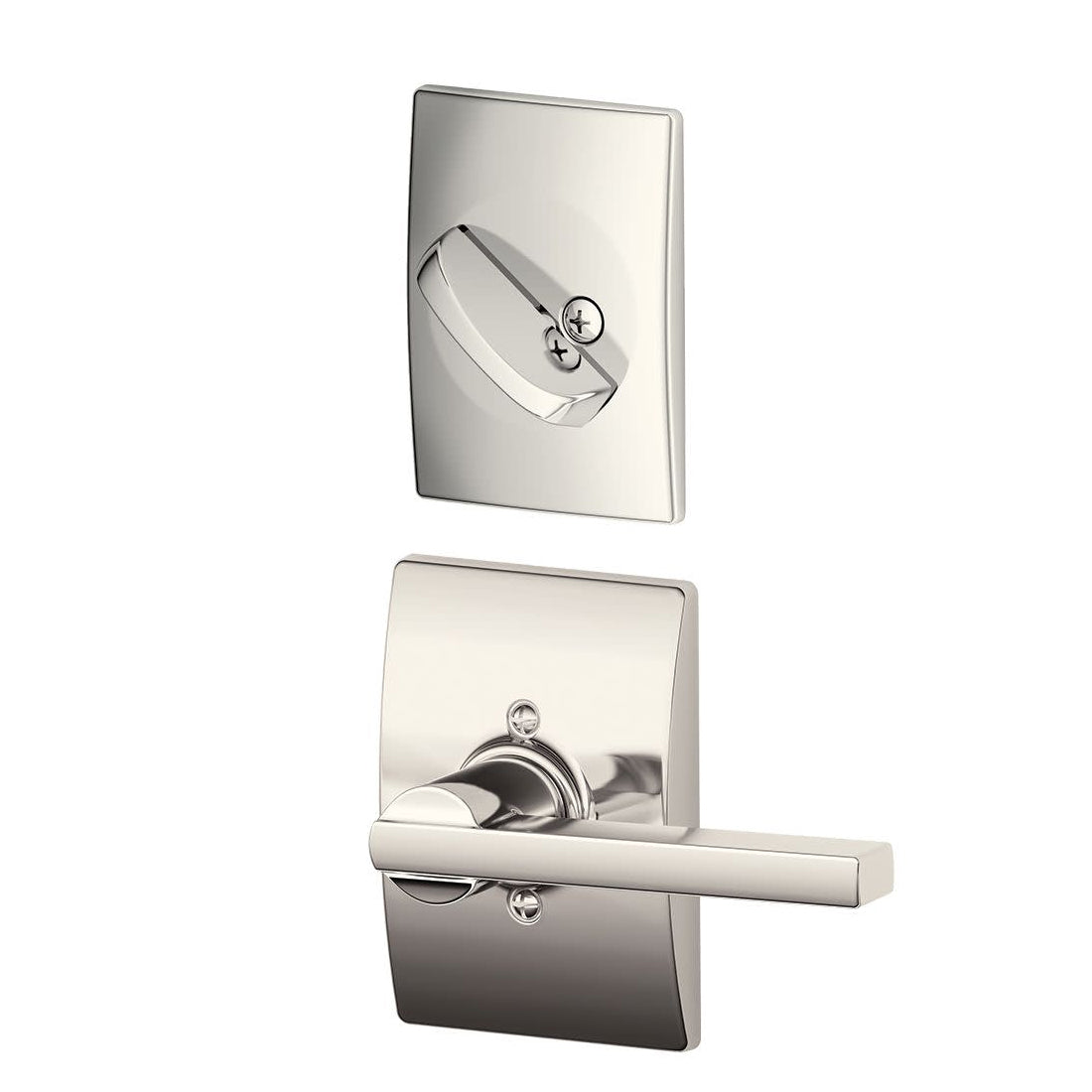 F59LAT618CEN - Latitude Lever with Century Rose Interior Trim - Polished Nickel